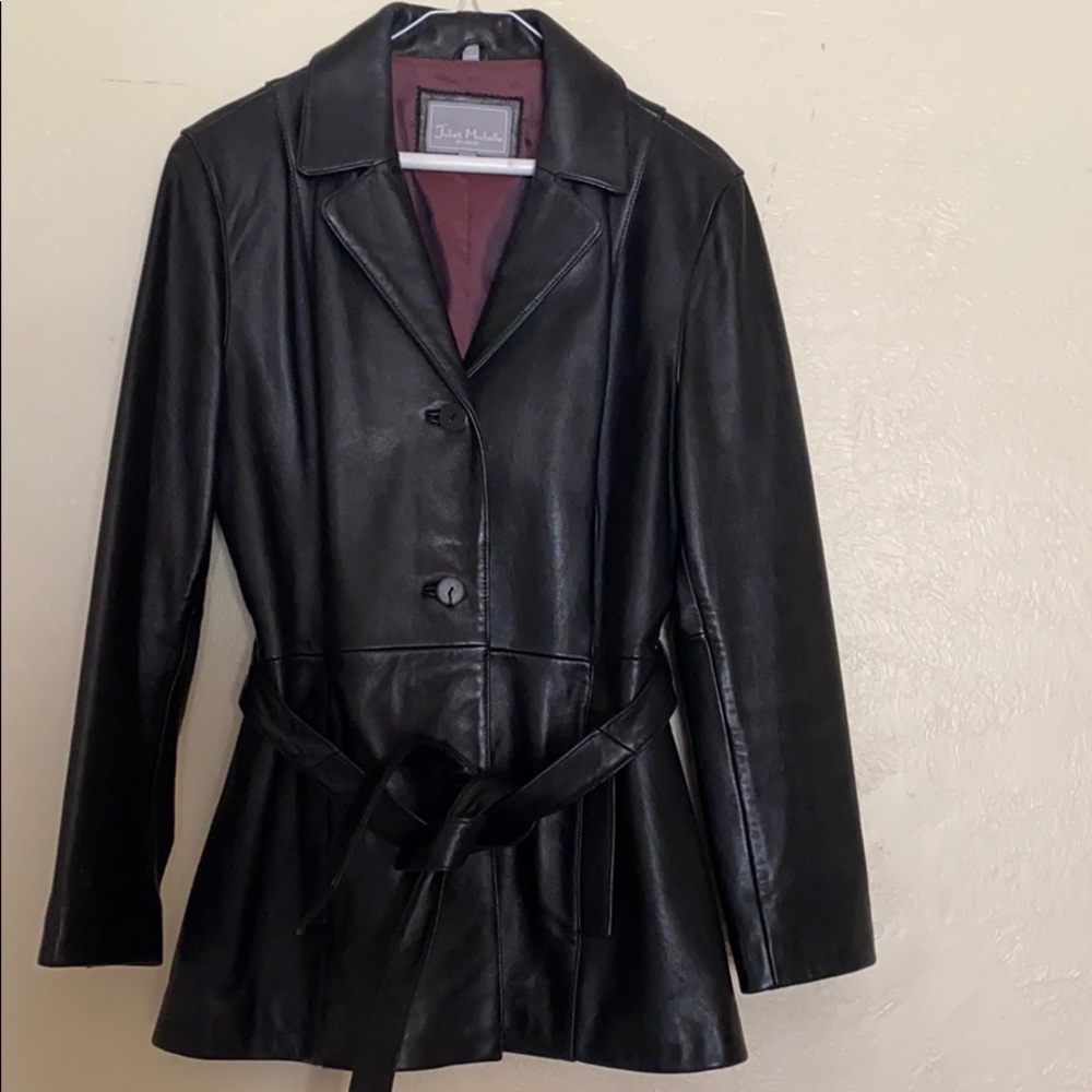 Juliet Michelle woman leather jacket size L